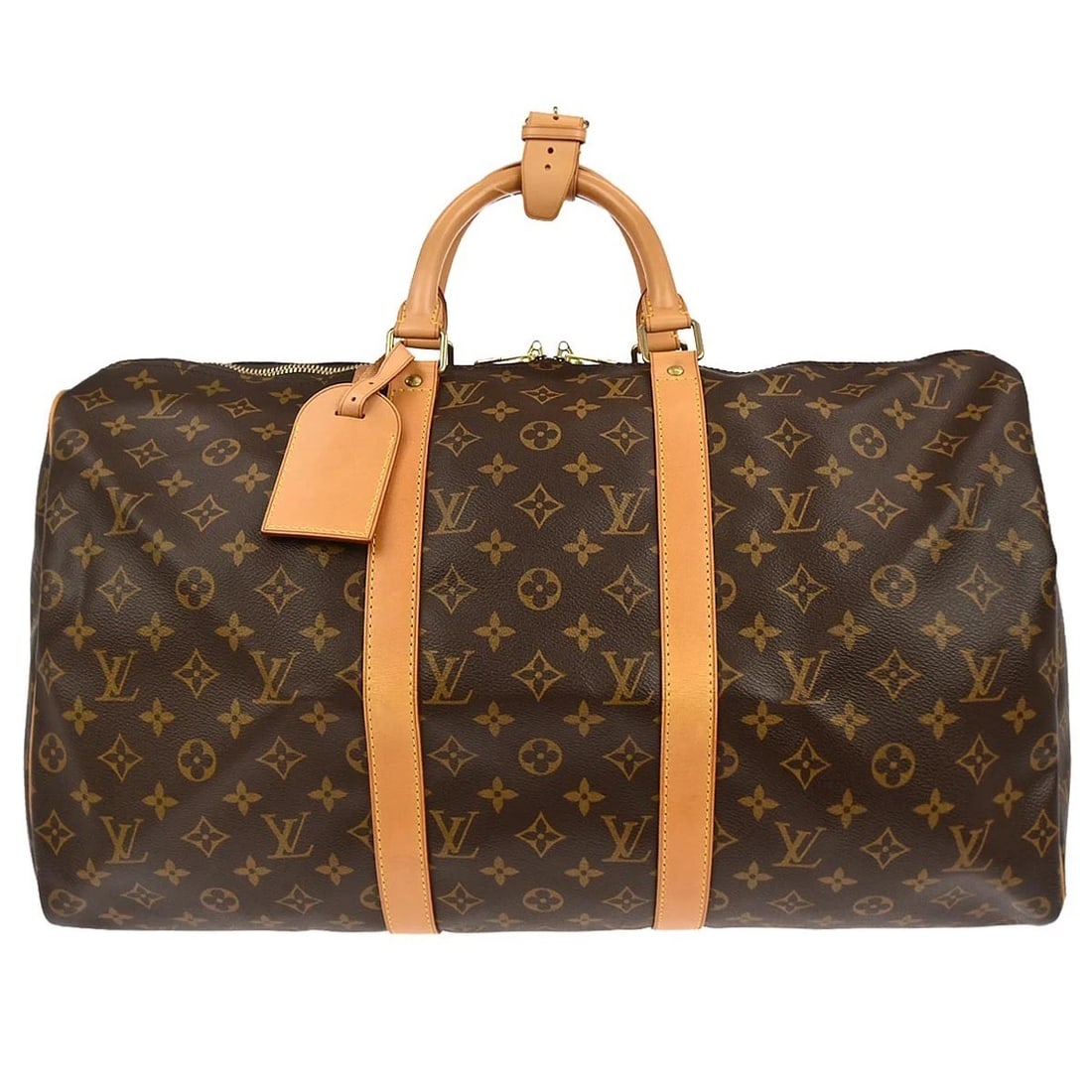 LOUIS VUITTON MONOGRAM KEEPALL 50 DUFFLE TRAVEL HANDBAG (1 of 8)