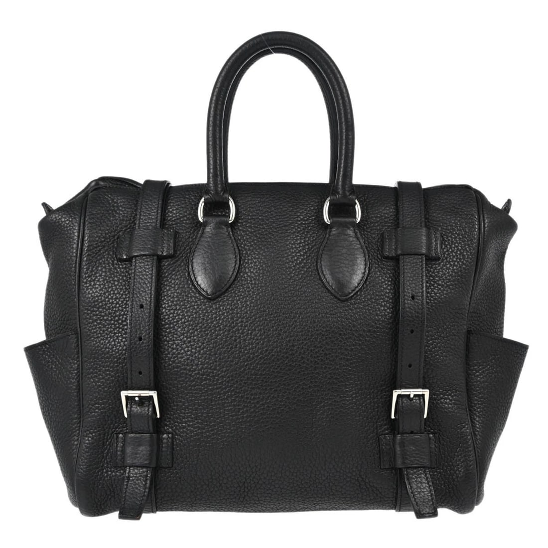 HERMES BLACK TAURILLON CLEMENCE PURSANGLE 31 HANDBAG: Hermes Black Taurillon Clemence Pursangle 31 Handbag Brand: HERMÈS Type: Top Handle Bag Material/Exterior Material: Taurillon Clemence Color/Exterior Color: Black Size: W 12.6 x H 11.0 x D
