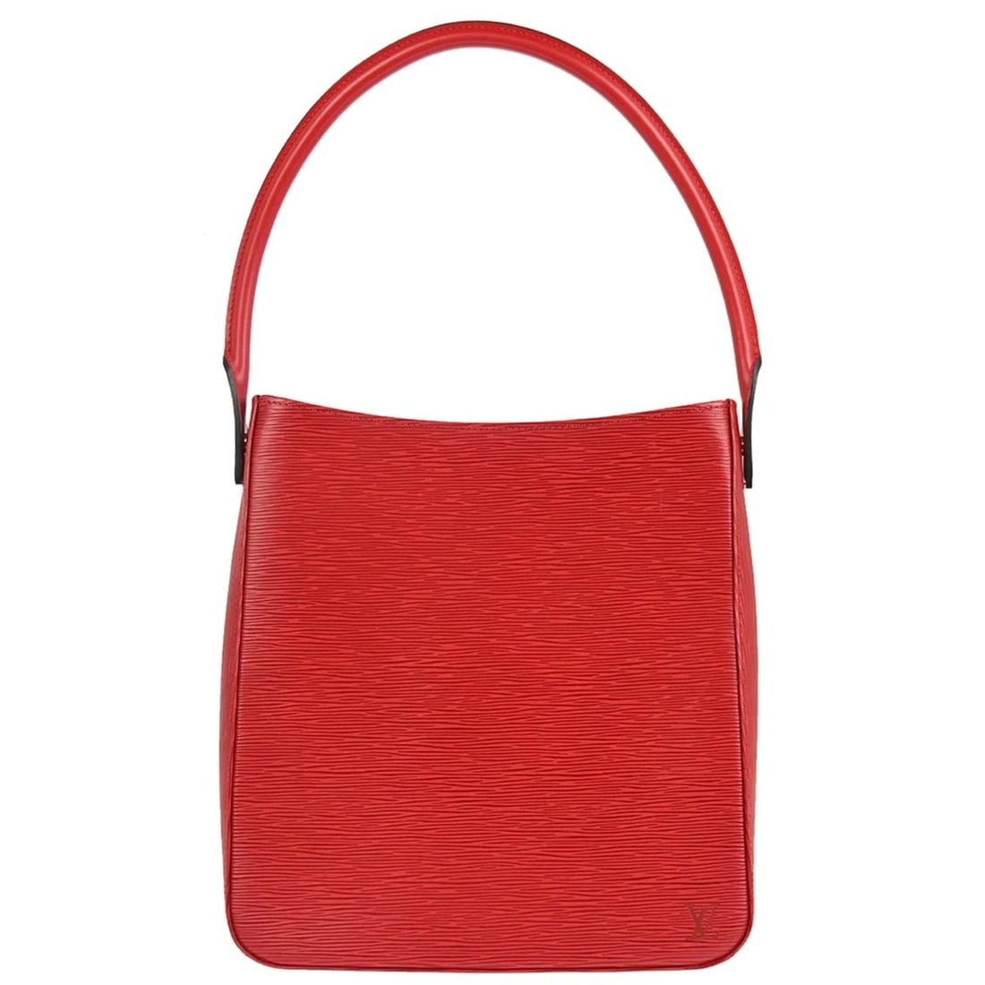 LOUIS VUITTON RED EPI LOOPING GM HANDBAG: Louis Vuitton Red Epi Looping GM Handbag Brand: Louis Vuitton Type: Top Handle Bag Material/Exterior Material: Epi Leather, Leather Color/Exterior Color: Castilian red * Red Size: W 11.4 x H