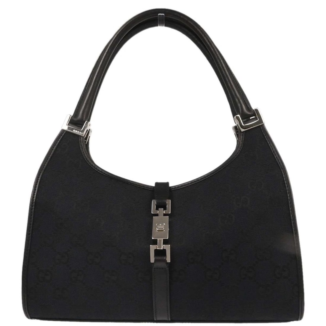 GUCCI BLACK GG JACKIE HANDBAG (1 of 9)