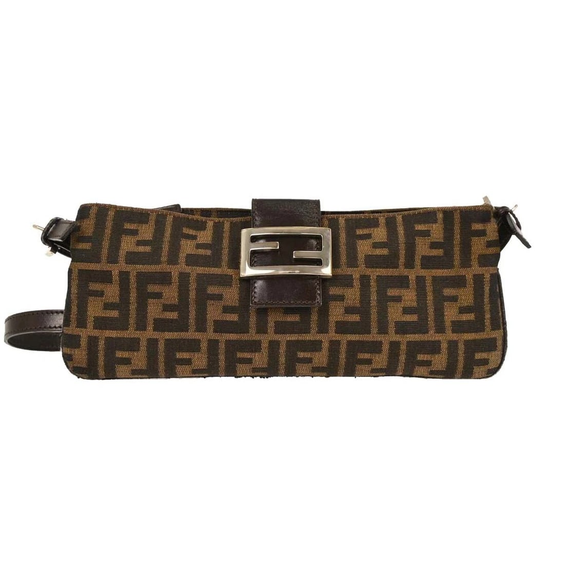 FENDI BROWN ZUCCA SHOULDER BAG (1 of 8)