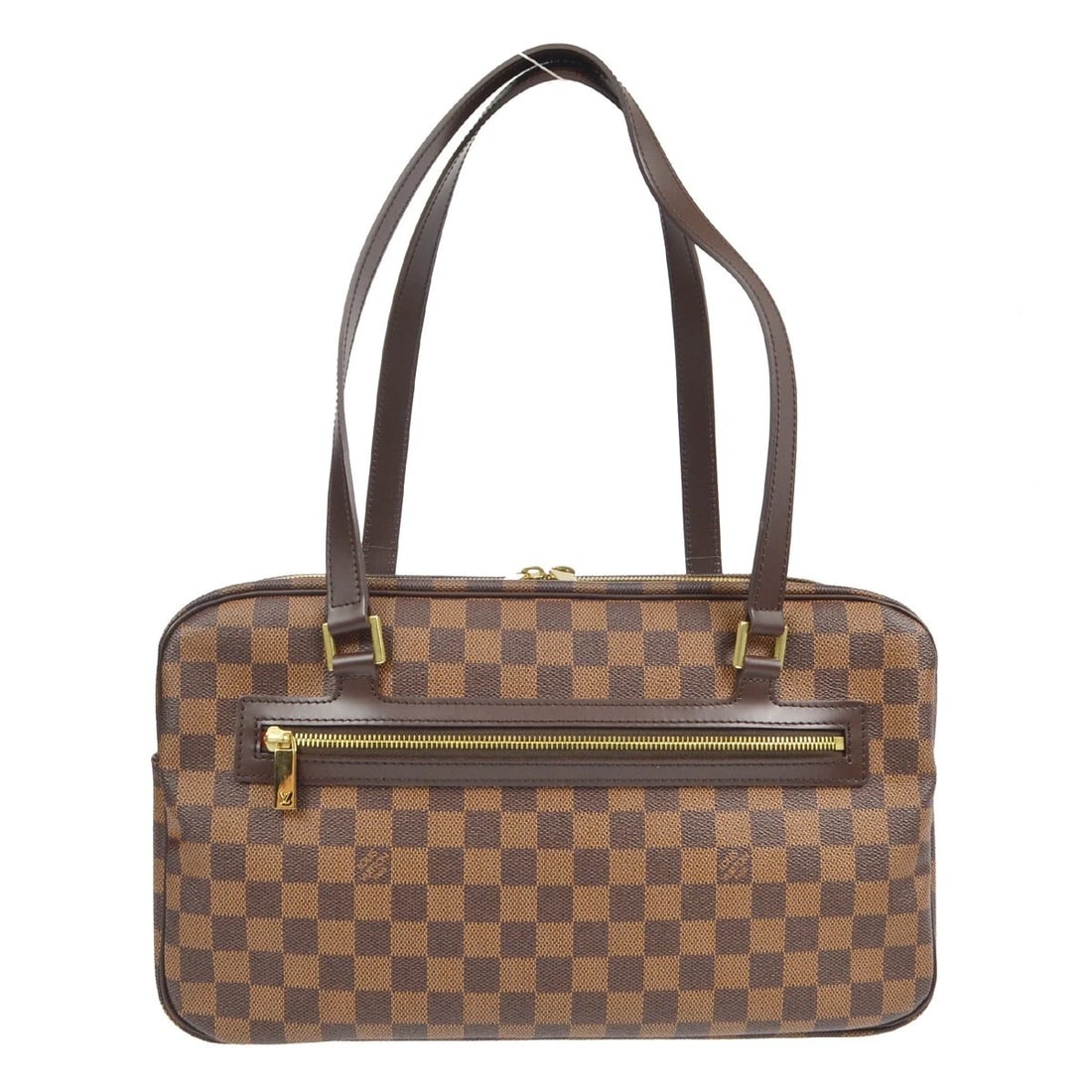 LOUIS VUITTON DAMIER CITE GM HANDBAG: Louis Vuitton Damier Cite GM Handbag Brand: Louis Vuitton Type: Satchel/Top Handle Bag Material/Exterior Material: Damier Canvas, Leather Color/Exterior Color: Ebene Size: W 14.6 x H 8.3 x D