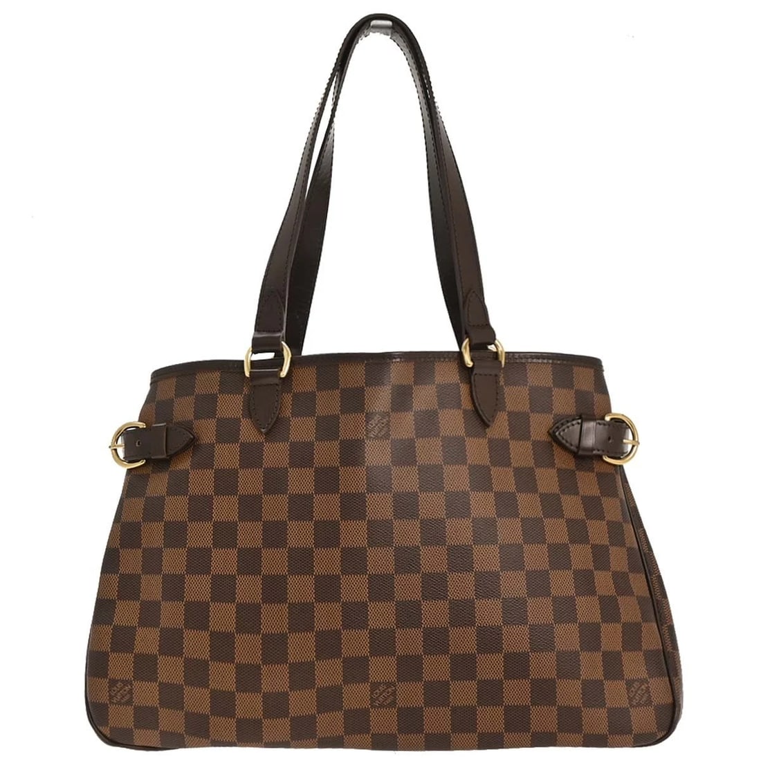 LOUIS VUITTON DAMIER BATIGNOLLES HORIZONTAL TOTE HANDBAG: Louis Vuitton Damier Batignolles Horizontal Tote Handbag Brand: Louis Vuitton Type: Tote Material/Exterior Material: Damier Canvas, Leather Color/Exterior Color: Ebene * Brown Size: W 14.6 x H 9.8