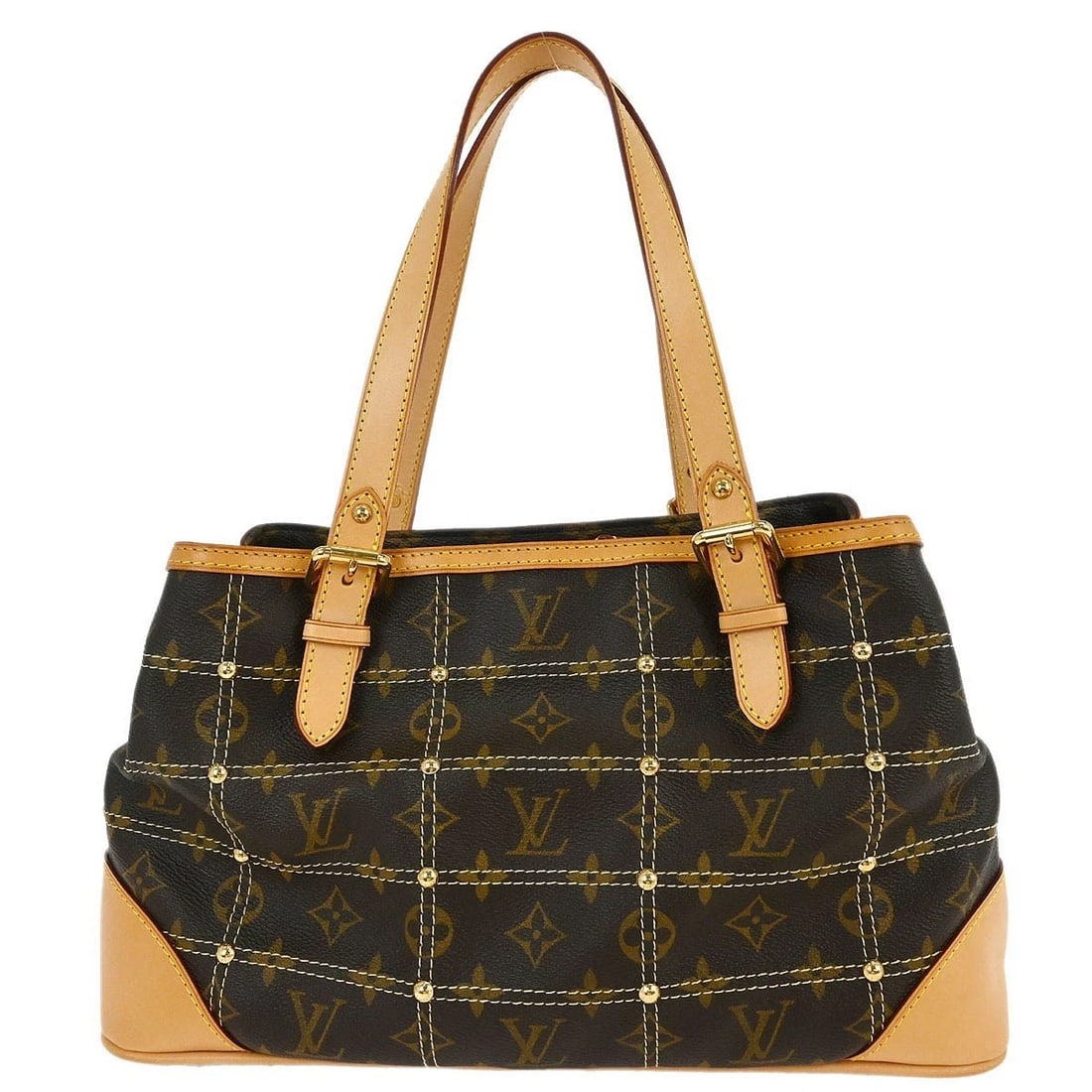 LOUIS VUITTON MONOGRAM RIVETING HANDBAG - 2