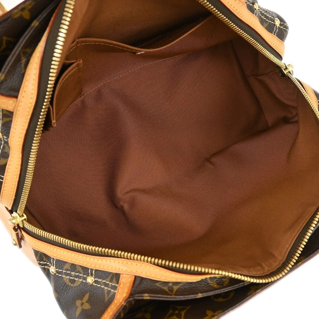 LOUIS VUITTON MONOGRAM RIVETING HANDBAG - 8