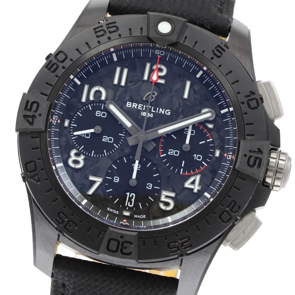 BREITLING AVENGER B01 CHRONOGRAPH 44 AUTOMATIC WATCH WRIST WATCH: BREITLING Avenger B01 Chronograph 44 Automatic Watch Wrist Watch Brand: BREITLING Type: Wristwatch Material: Band Material leather, Case Material Ceramic / titanium Color: Band Color Black /
