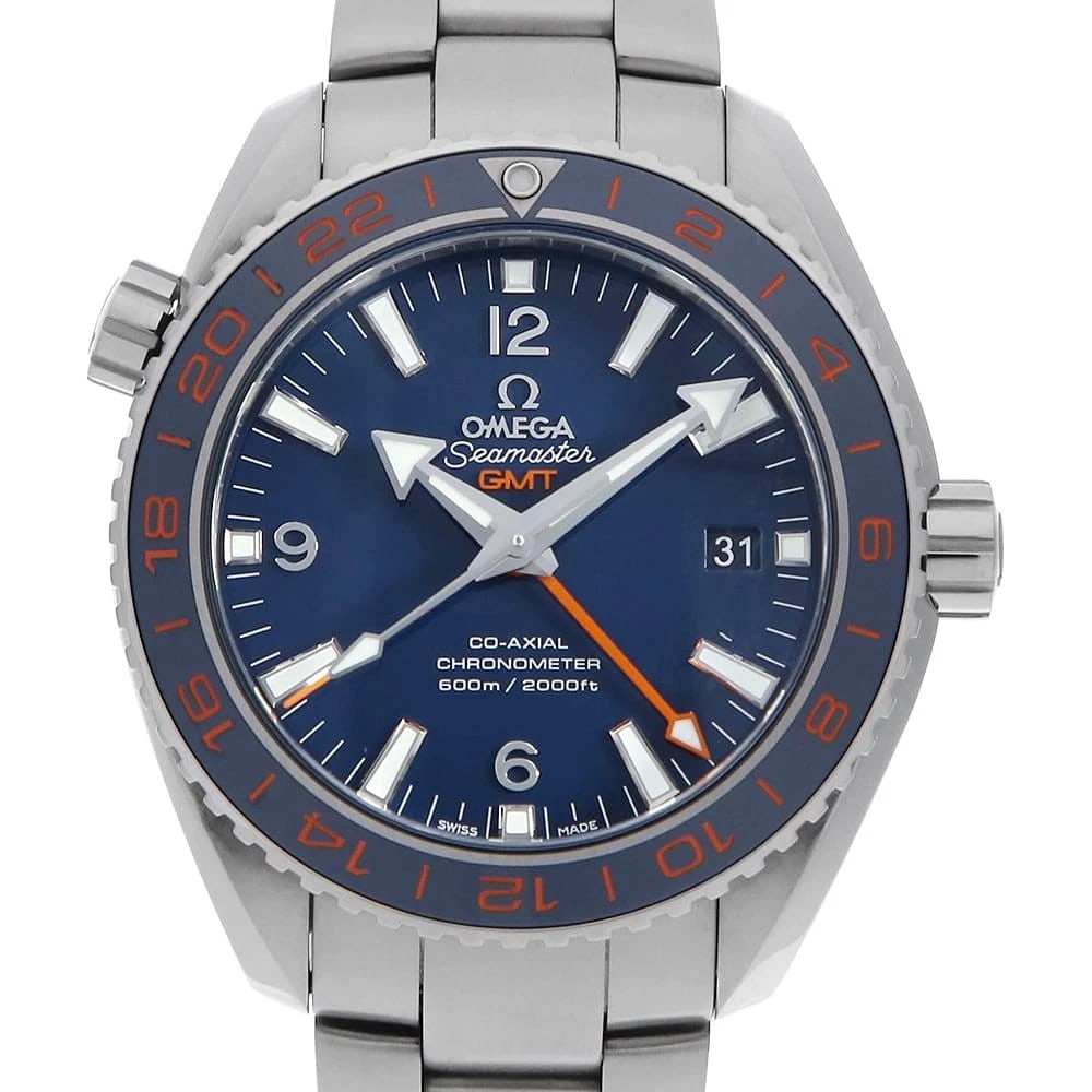 OMEGA SEAMASTER PLANET OCEAN: OMEGA Seamaster Planet Ocean Brand: OMEGA Type: Wrist watch Material: Band MaterialStainless Steel, Case MaterialStainless Steel Color: Blue Size: Case:W43.5mm Circumference of Wrist:18cm 