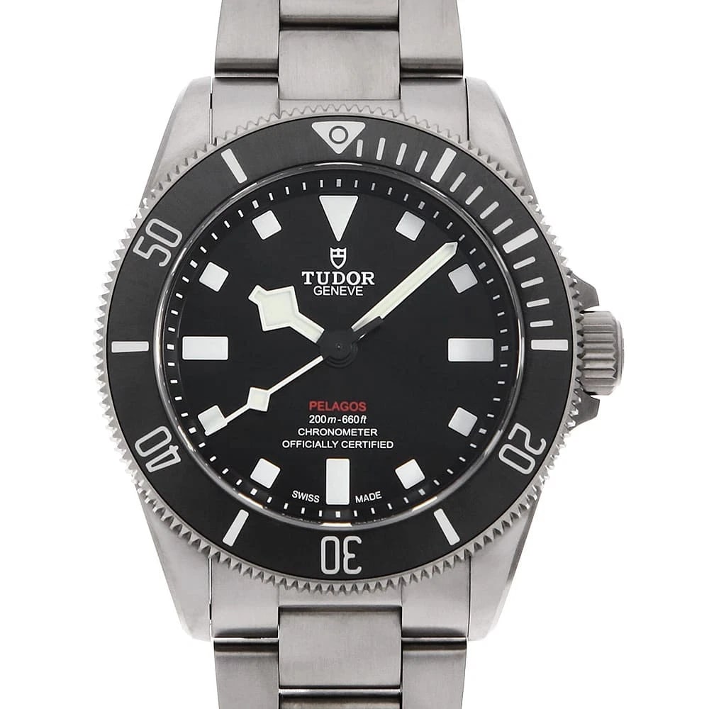TUDOR PELAGOS: TUDOR Pelagos Brand: TUDOR Type: Wrist watch Material: Band MaterialTitanium, Case MaterialTitanium Color: Black Size: Case:W39mm Circumference of Wrist:20cm Accessories: None Accessories