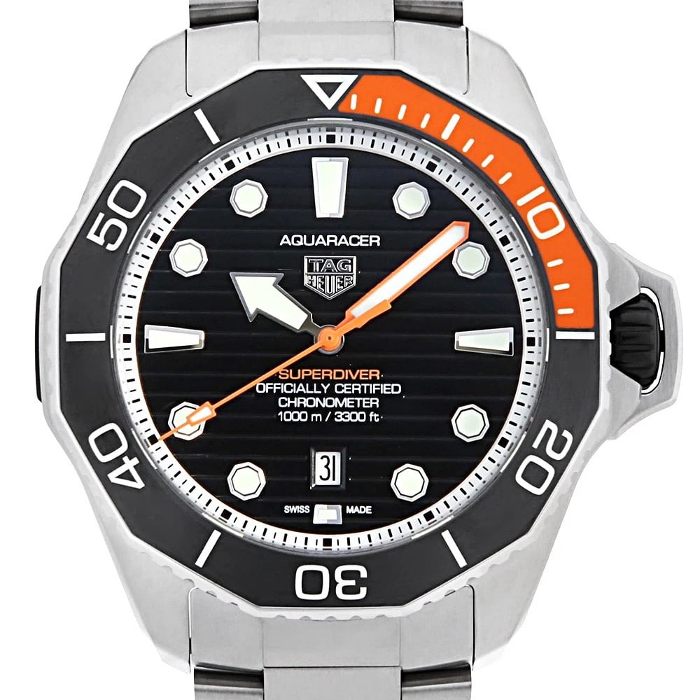 TAG HEUER AQUARACER PROFESSIONAL: TAG Heuer Aquaracer Professional Brand: TAG Heuer Type: Wrist watch Material: Band MaterialTitanium, Case MaterialTitanium Color: Black Size: Case:W45mm Circumference of Wrist:21cm 