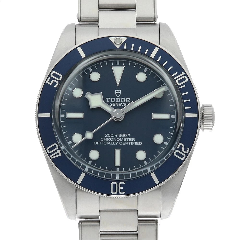 TUDOR BLACK: TUDOR Black Brand: TUDOR Type: Wrist watch Material: Band MaterialStainless Steel, Case MaterialStainless Steel Color: Blue Size: Case:W39mm Circumference of Wrist:20.5cm Accessories: None