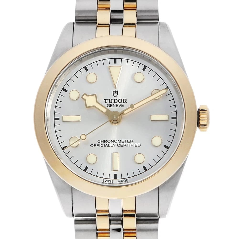 TUDOR BLACK: TUDOR Black Brand: TUDOR Type: Wrist watch Material: Band MaterialStainless Steel/Yellow Gold, Case MaterialStainless Steel/Yellow Gold Color: Silver Size: Case:W36mm Circumference of