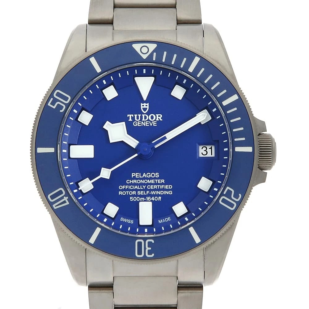 TUDOR PELAGOS: TUDOR Pelagos Brand: TUDOR Type: Wrist watch Material: Band MaterialTitanium, Case MaterialTitanium Color: Blue Size: Case:W42mm Circumference of Wrist:20cm Accessories: None Accessories