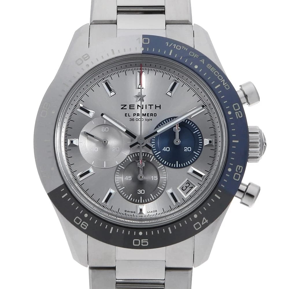 ZENITH CHRONOMASTER SPORT BOUTIQUE: ZENITH Chronomaster Sport Boutique Brand: ZENITH Type: Wrist watch Material: Band MaterialStainless Steel, Case MaterialStainless Steel Color: Silver Size: Case:W41mm Circumference of