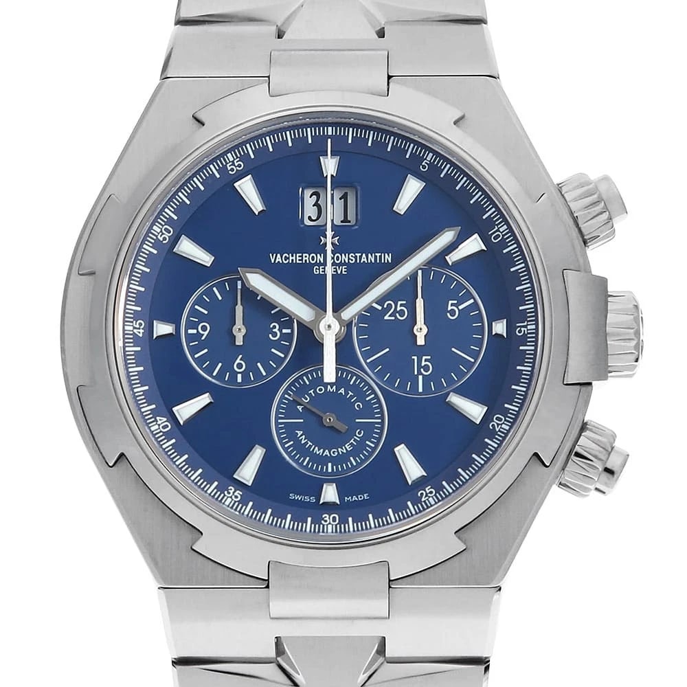 VACHERON CONSTANTIN OVERSEAS CHRONOGRAPH: VACHERON CONSTANTIN Overseas chronograph Brand: VACHERON CONSTANTIN Type: Wrist watch Material: Band MaterialStainless Steel, Case MaterialStainless Steel Color: Blue Size: Case:W42mm Circumferenc
