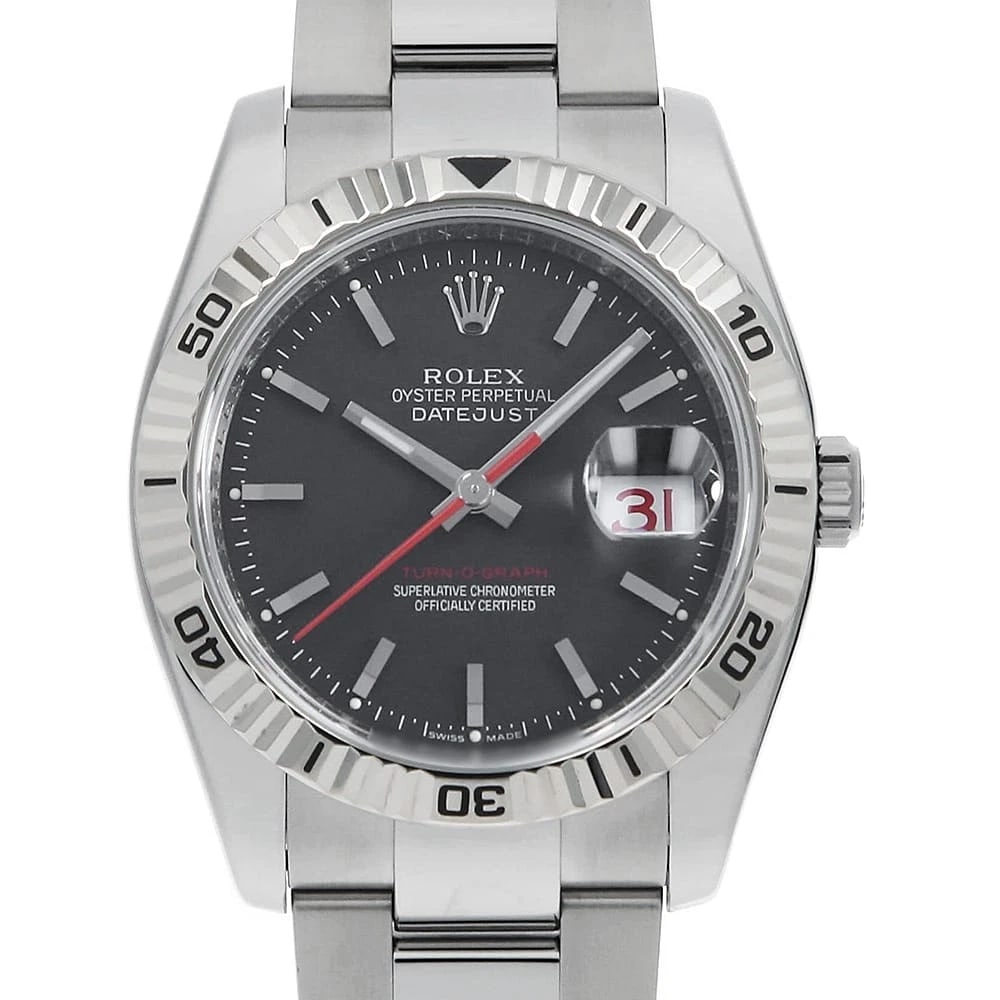 ROLEX TERNOGRAPH BLACK: ROLEX Ternograph black Brand: ROLEX Type: Wrist watch Material: Band MaterialStainless Steel, Case MaterialStainless Steel/White gold Color: Black Size: Case:W36mm Circumference of