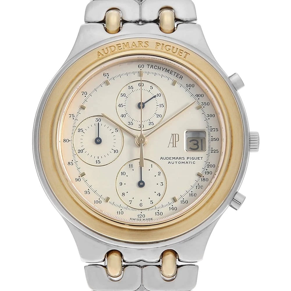 AUDEMARS PIGUET: AUDEMARS PIGUET Brand: AUDEMARS PIGUET Type: Wrist watch Material: Band MaterialStainless Steel/Yellow Gold, Case MaterialStainless Steel/Yellow Gold Color: Ivory Size: Case:W41mm