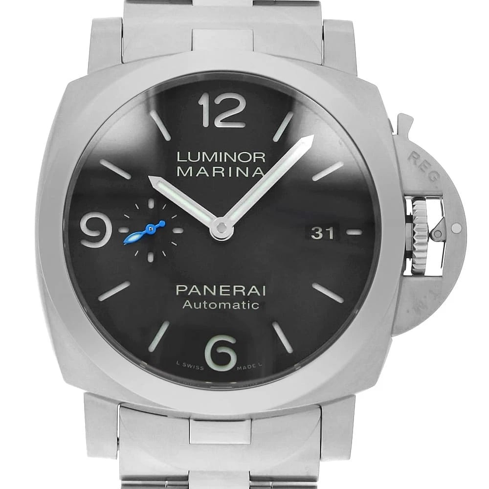 PANERAI LUMINOR MARINA: PANERAI Luminor Marina Brand: PANERAI Type: Wrist watch Material: Band MaterialStainless Steel, Case MaterialStainless Steel Color: Black Size: Case:W44mm Circumference of Wrist:19.5cm Accessorie