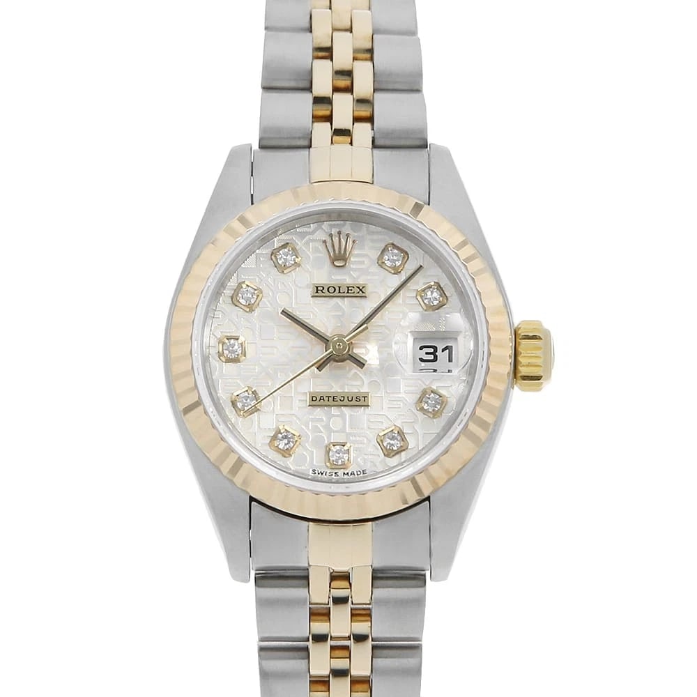 ROLEX DATEJUST DIAMOND SILVER: ROLEX Datejust Diamond Silver Brand: ROLEX Type: Wrist watch Material: Band MaterialStainless Steel/Yellow Gold, Case MaterialStainless Steel/Yellow Gold Color: Silver Size: Case:W26mm Circumferen