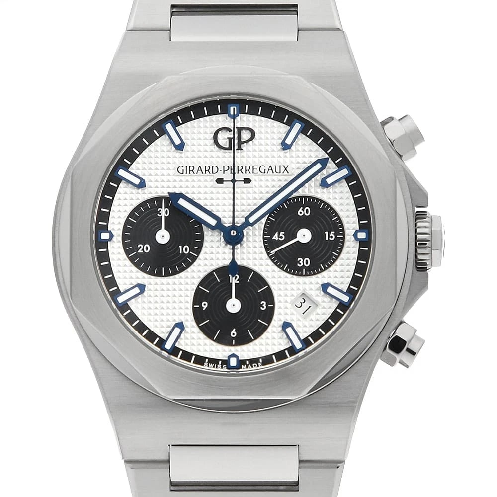 GIRARD-PERREGAUX LAUREATO CHRONOGRAPH: Girard-Perregaux Laureato Chronograph Brand: Girard-Perregaux Type: Wrist watch Material: Band MaterialStainless Steel, Case MaterialStainless Steel Color: Silver and Black Size: Case:W42mm
