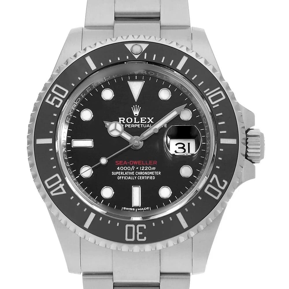 ROLEX SEA DWELLER BLACK: ROLEX SEA DWELLER black Brand: ROLEX Type: Wrist watch Material: Band MaterialStainless Steel, Case MaterialStainless Steel Color: Black Size: Case:W43mm Circumference of Wrist:20cm 