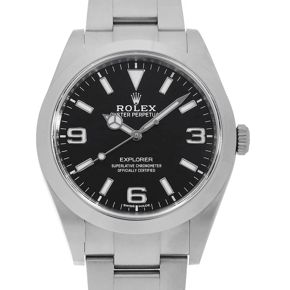 ROLEX EXPLORER WHITE BLACK: ROLEX Explorer White black Brand: ROLEX Type: Wrist watch Material: Band MaterialStainless Steel, Case MaterialStainless Steel Color: Black Size: Case:W39mm Circumference of Wrist:19cm Accessorie