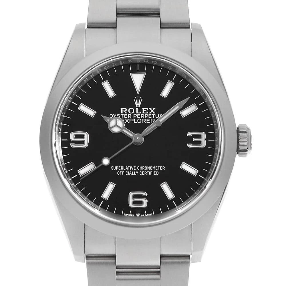 ROLEX EXPLORER BLACK: ROLEX Explorer black Brand: ROLEX Type: Wrist watch Material: Band MaterialStainless Steel, Case MaterialStainless Steel Color: Black Size: Case:W36mm Circumference of Wrist:19cm Accessories: Non