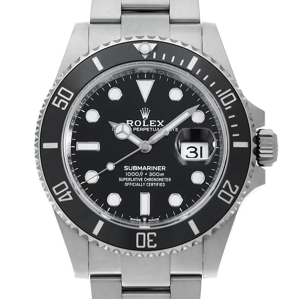 ROLEX SUBMARINER BLACK: ROLEX SUBMARINER black Brand: ROLEX Type: Wrist watch Material: Band MaterialStainless Steel, Case MaterialStainless Steel Color: Black Size: Case:W41mm Circumference of Wrist:20.5cm Accessories: