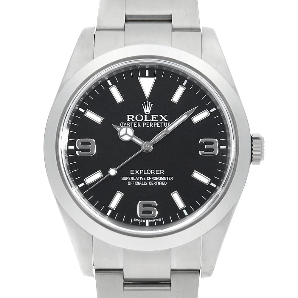 ROLEX EXPLORER: ROLEX Explorer Brand: ROLEX Type: Wrist watch Material: Band MaterialStainless Steel, Case MaterialStainless Steel Color: Black Size: Case:W39mm Circumference of Wrist:19cm Accessories: None
