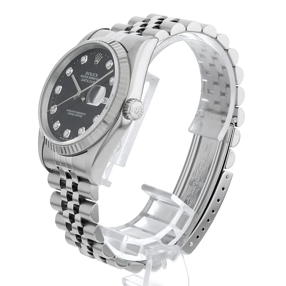 ROLEX DATEJUST DIAMOND BLACK - 2