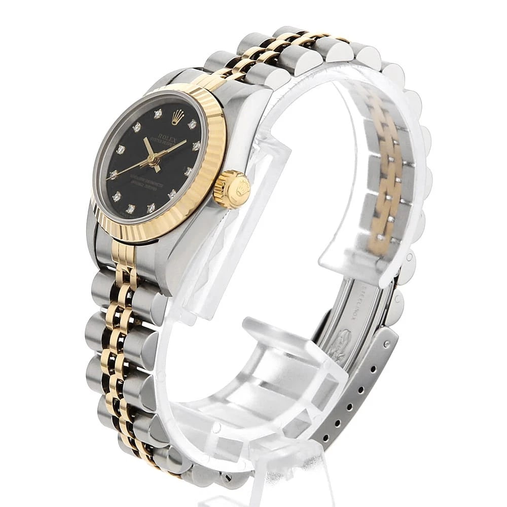 ROLEX OYSTER PERPETUAL DIAMOND BLACK - 2