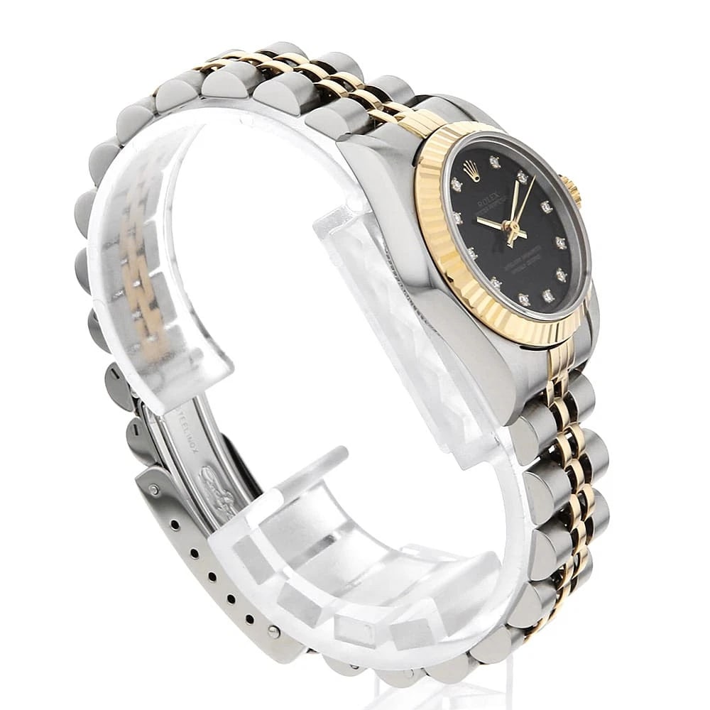 ROLEX OYSTER PERPETUAL DIAMOND BLACK - 3