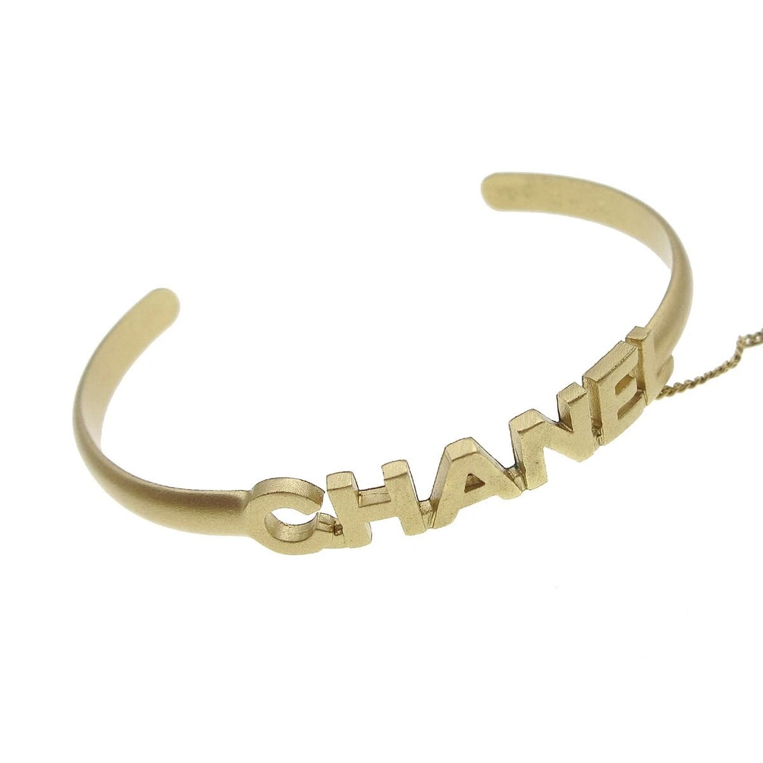 CHANEL RHINESTONE BANGLE CHAIN RING - 2