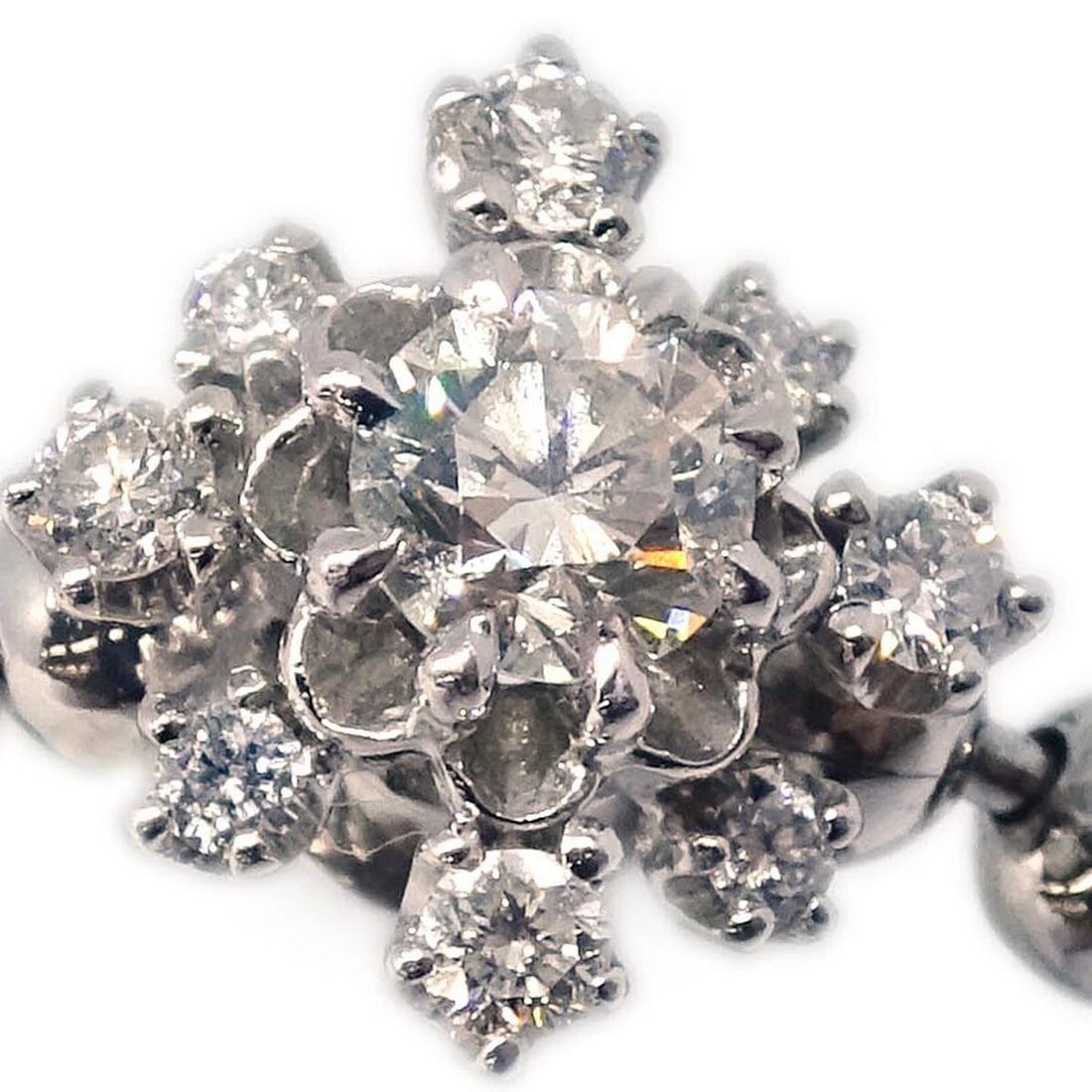 RING PT900 DIAMOND SILVER - 2