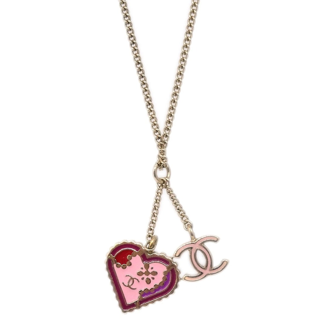 CHANEL HEART CHAIN PENDANT NECKLACE GOLD: Chanel Heart Chain Pendant Necklace Gold Brand: CHANEL Type/Style: Necklace Material: Gold-plated, Color: Gold Size: Chain(Overall) : 40.0 cm Top : W 1.2 x H 1.2 cm Accessories: None