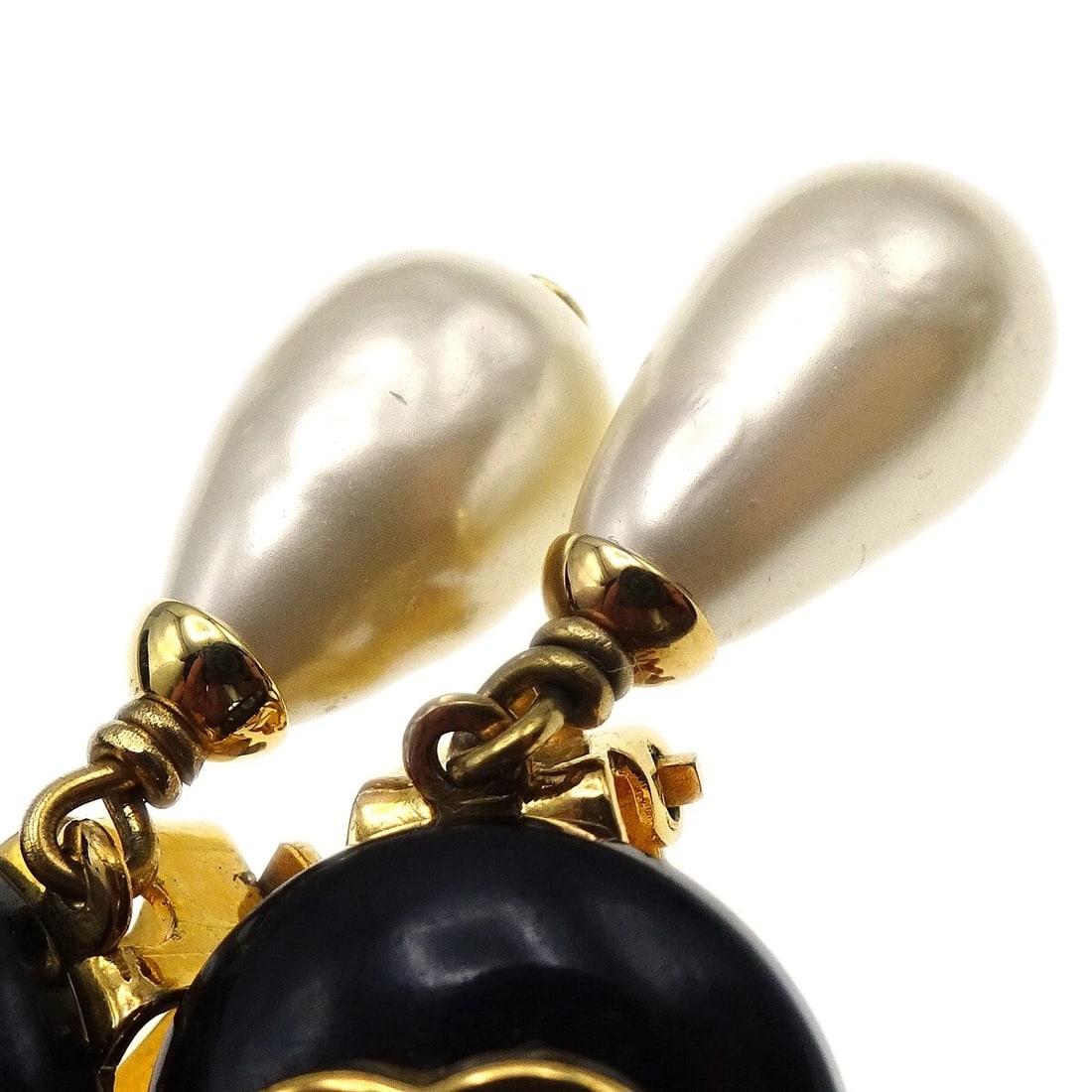 CHANEL ARTIFICIAL PEARL DANGLE EARRINGS - 3