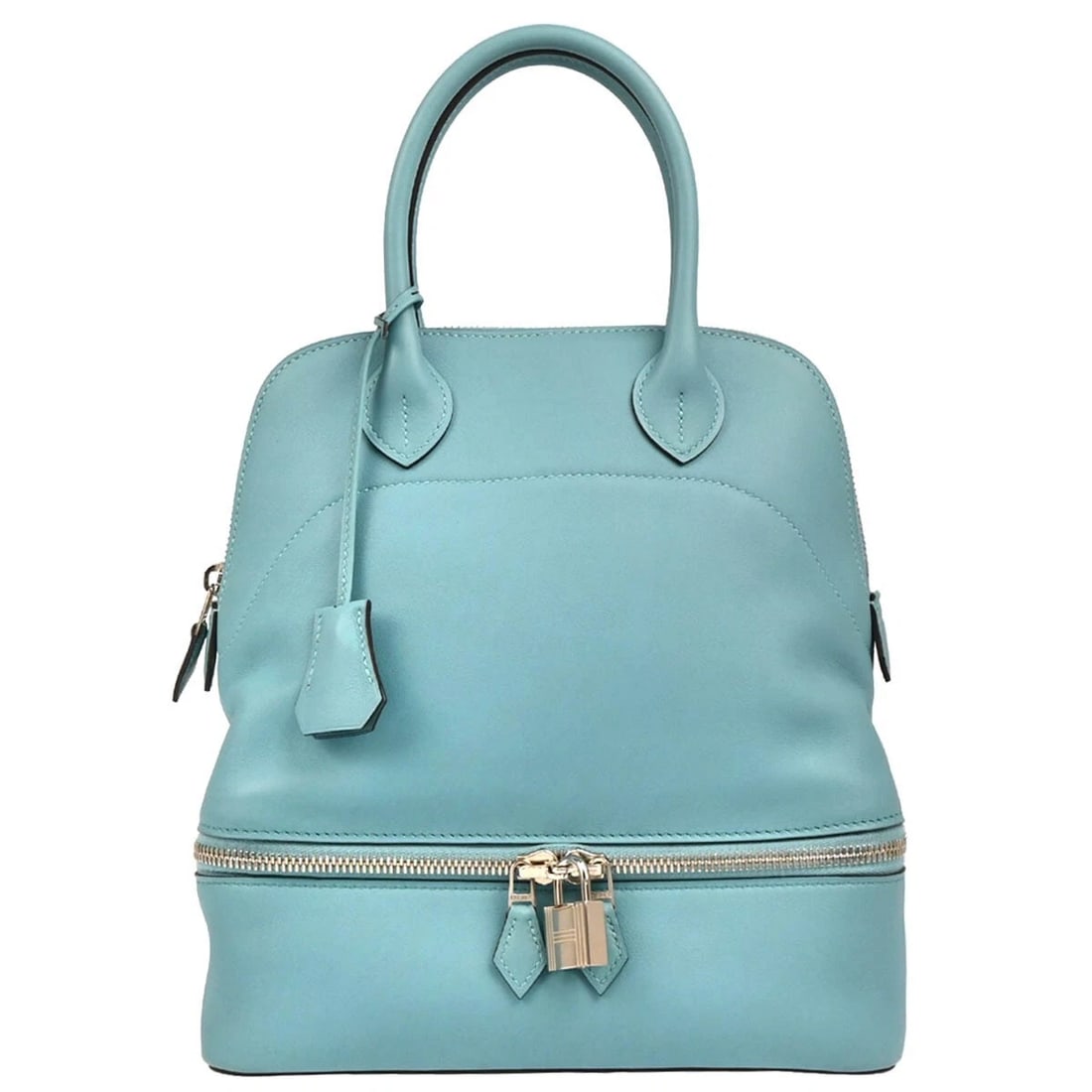 HERMES BLUE ATOLL SWIFT BOLIDE SECRET HANDBAG (1 of 5)
