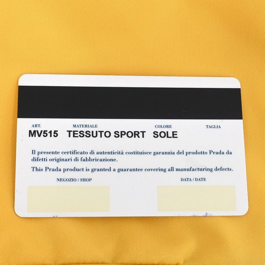 PRADA YELLOW NYLON HANDBAG - 10