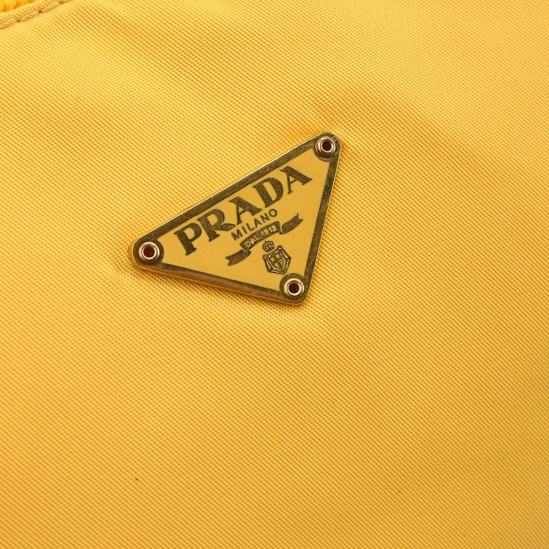 PRADA YELLOW NYLON HANDBAG - 3