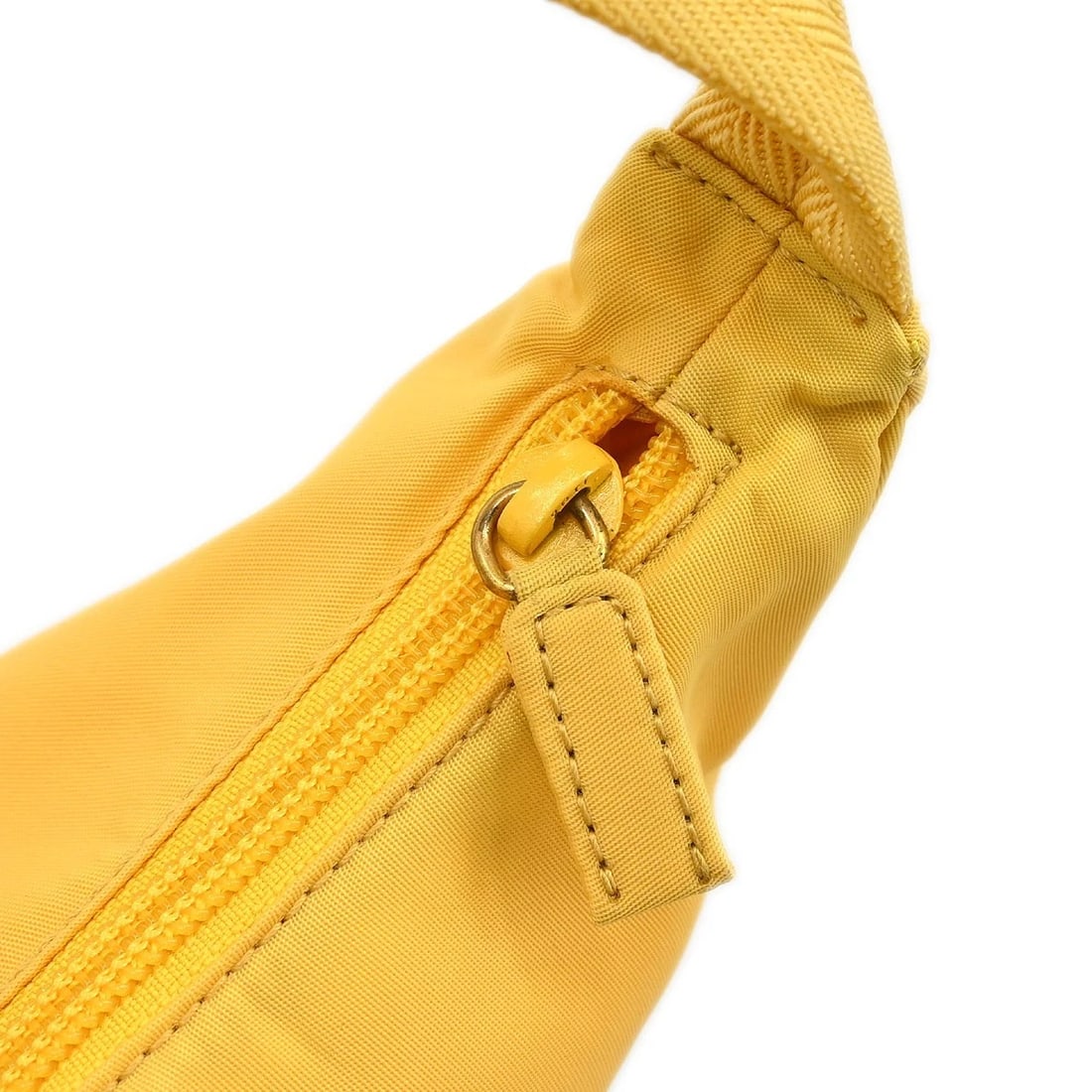 PRADA YELLOW NYLON HANDBAG - 6