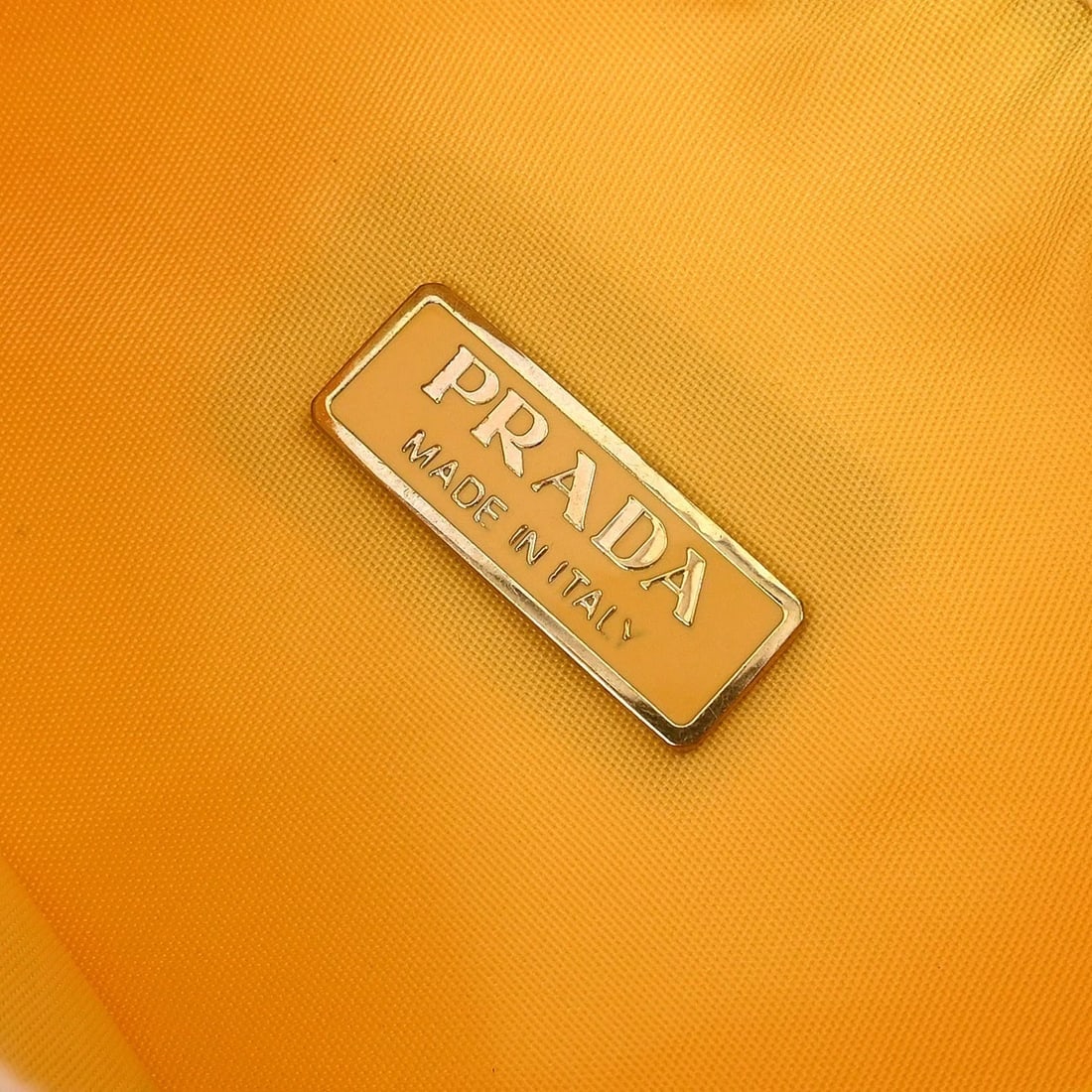 PRADA YELLOW NYLON HANDBAG - 8