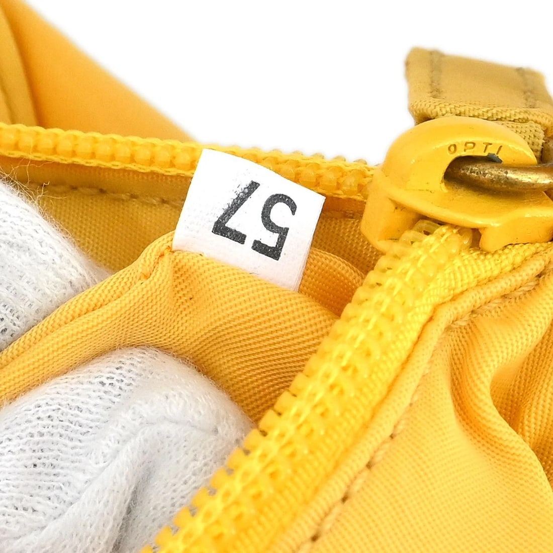 PRADA YELLOW NYLON HANDBAG - 9