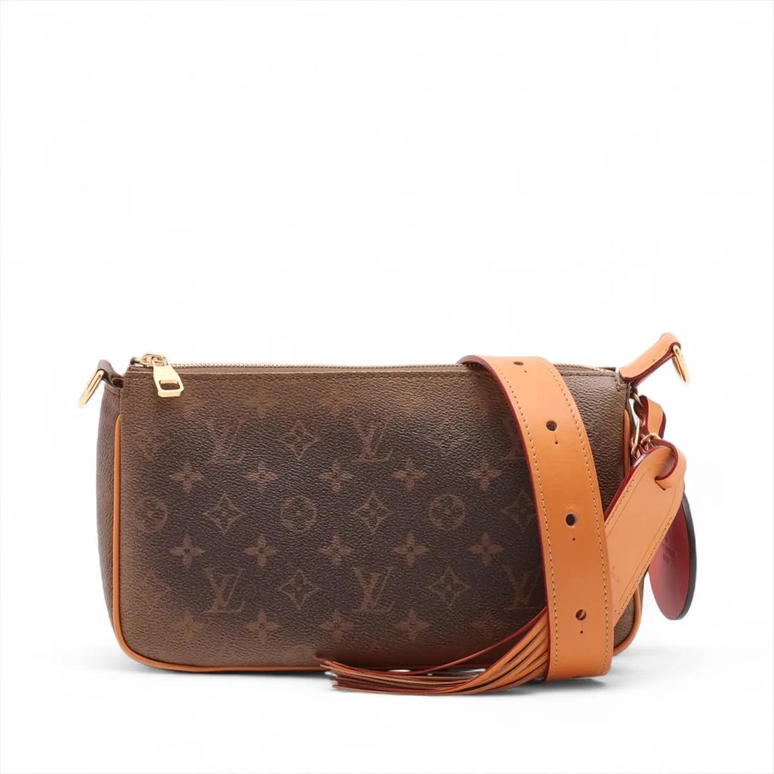 LOUIS VUITTON MONOGRAM DUST POCHETTE ACCESSOIRE: Louis Vuitton Monogram dust Pochette Accessoire Brand: Louis Vuitton Type: Shoulder bag Material: None Color: Brown Size: Height:5.9inch Length:11.2inch Depth:3.5inch Shoulder height:22.8inch Acc