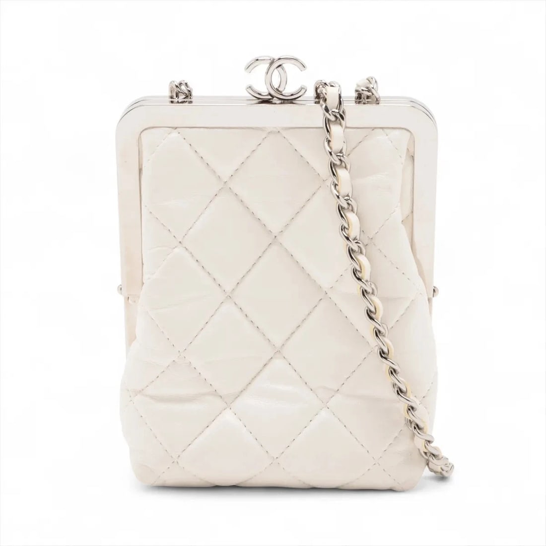 CHANEL MINI MINI MATELASSE LAMBSKIN GAMAGUCHI CHAIN BAG (1 of 5)