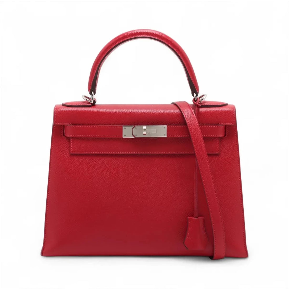 Hermes KELLY 28 SERIE VEAU EPSOM ROUGE CASAQUE: Hermes Kelly 28 Serie Veau Epsom Rouge casaque Brand: Hermes Type: Hand bag Material: Veau Epsom Color: Rouge casaque Size: Height:8.1inch Length:11.4inch Depth:4.5inch Handle height:3.5inch Shoul