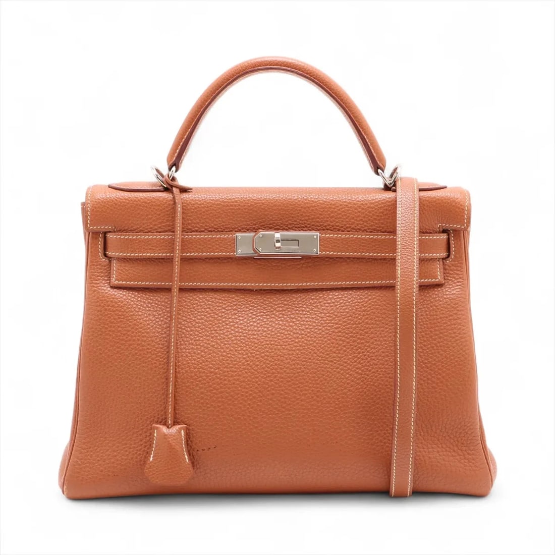 Hermes KELLY 32 LE TOURNAY TOGO GOLD GOLD: Hermes Kelly 32 Le Tournay Togo Gold Gold Brand: Hermes Type: Hand bag Material: Togo Color: Gold Size: Height:8.3inch Length:12.4inch Depth:4.7inch Handle height:3.3inch Shoulder height:17.5inch