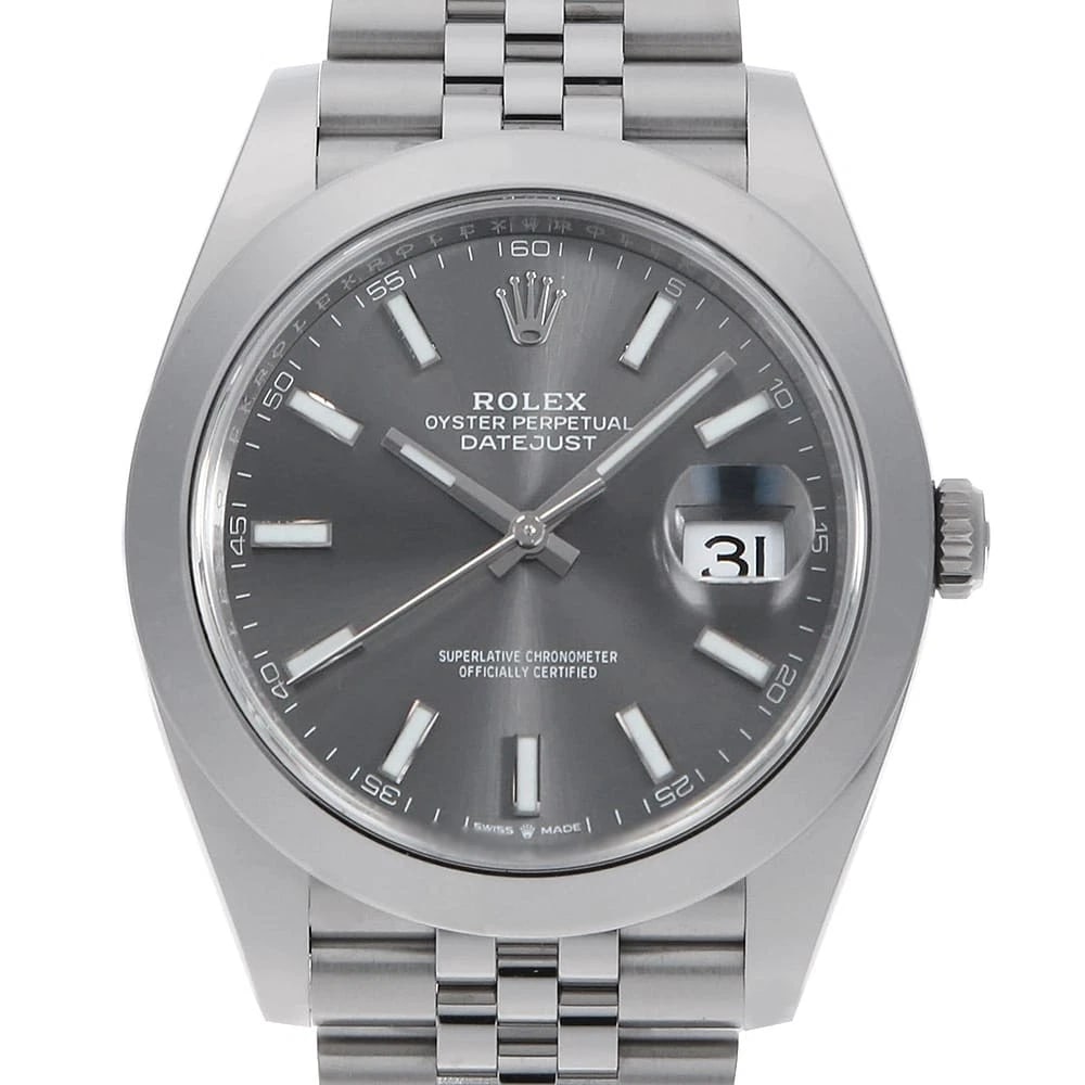 ROLEX DATEJUST SLATE: ROLEX Datejust slate Brand: ROLEX Type: Wrist watch Material: Band MaterialStainless Steel, Case MaterialStainless Steel Color: Slate Size: Case:W41mm Circumference of Wrist:19.5cm 