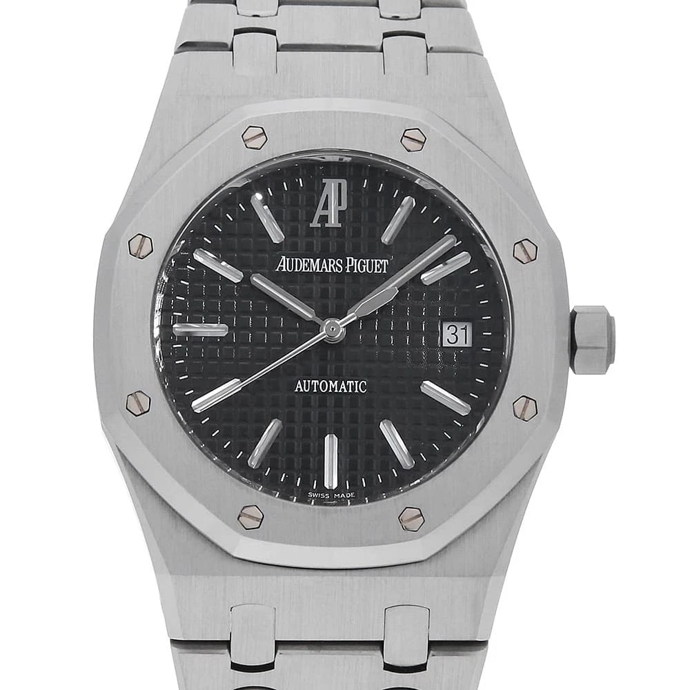 AUDEMARS PIGUET ROYAL OAK: AUDEMARS PIGUET Royal oak Brand: AUDEMARS PIGUET Type: Wrist watch Material: Band MaterialStainless Steel, Case MaterialStainless Steel Color: Black Size: Case:W39mm Circumference of