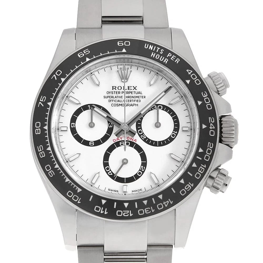 ROLEX COSMOGRAPH DAYTONA WHITE: ROLEX Cosmograph Daytona white Brand: ROLEX Type: Wrist watch Material: Band MaterialStainless Steel, Case MaterialStainless Steel Color: White Size: Case:W40mm Circumference of Wrist:19cm 