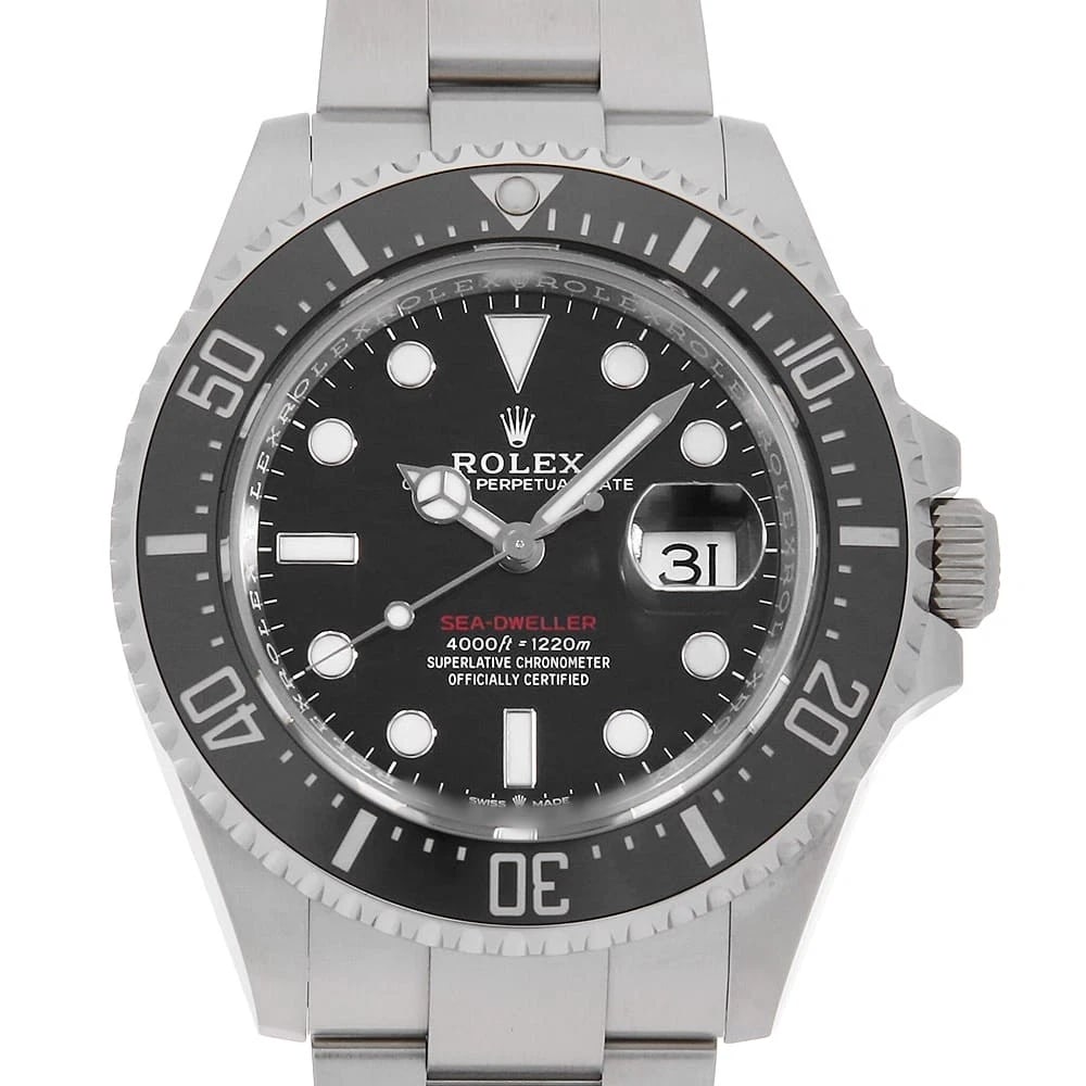 ROLEX SEA DWELLER BLACK: ROLEX SEA DWELLER black Brand: ROLEX Type: Wrist watch Material: Band MaterialStainless Steel, Case MaterialStainless Steel Color: Black Size: Case:W43mm Circumference of Wrist:20.5cm 