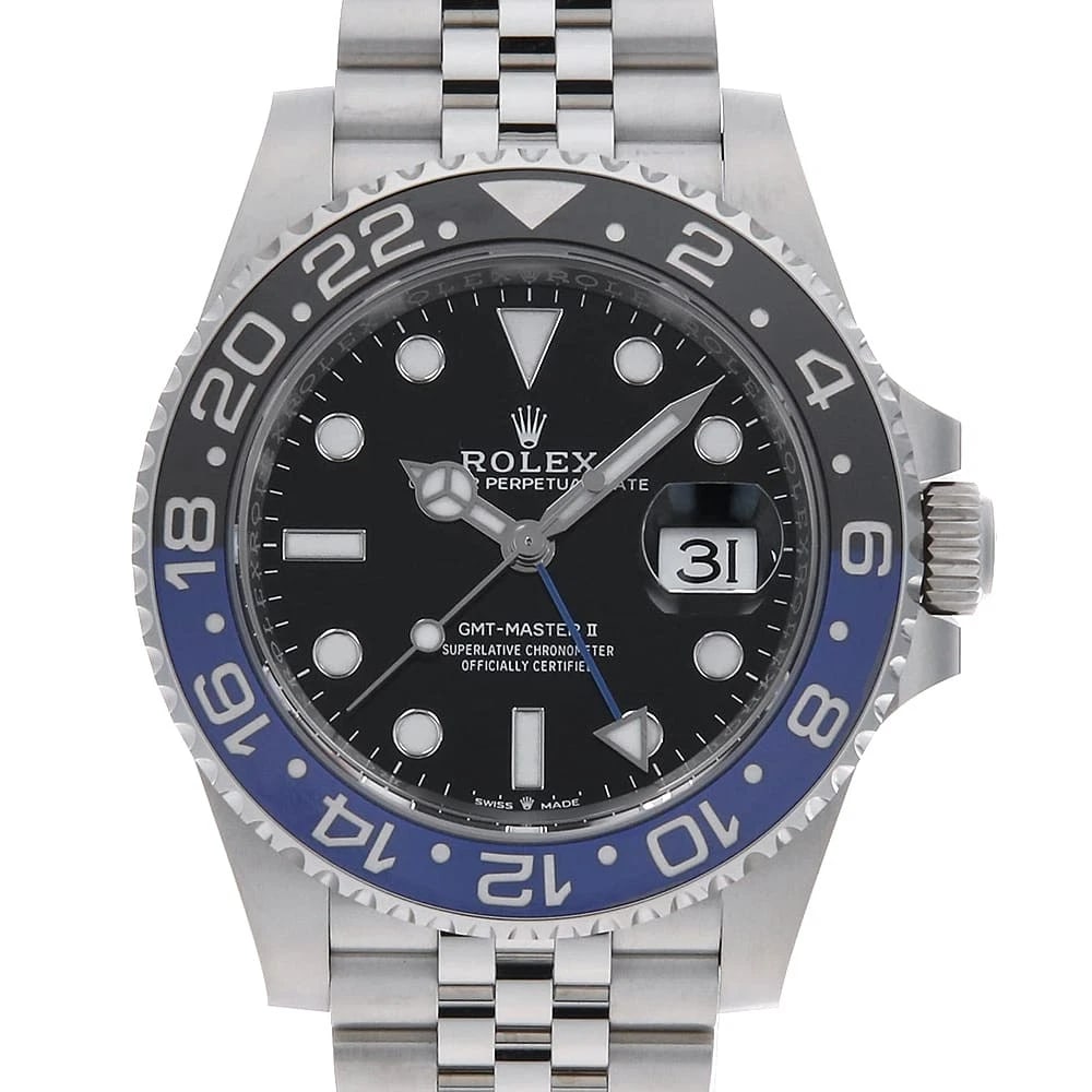 ROLEX GMT MASTER BLACK: ROLEX GMT Master black Brand: ROLEX Type: Wrist watch Material: Band MaterialStainless Steel, Case MaterialStainless Steel Color: Black Size: Case:W40mm Circumference of Wrist:19cm Accessories: N